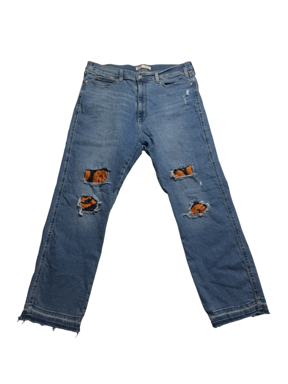 Levi’s Signature Heritage High Rise Straight Halloween jack-o’-lantern Jeans 18